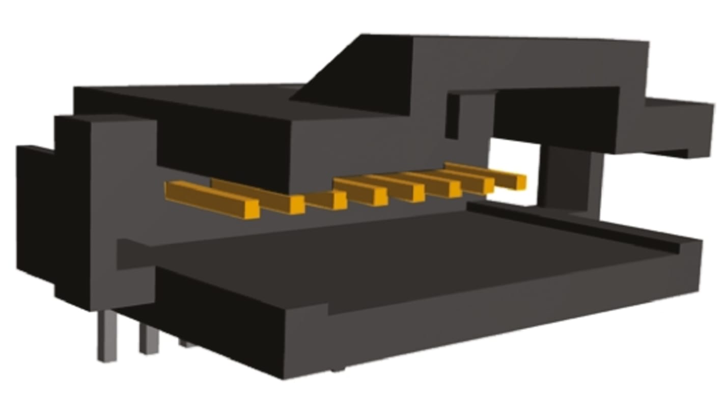 TE Connectivity AMPMODU System 50 Series Right Angle Through Hole PCB Header, 8 Contact(s), 1.27mm Pitch, 1 Row(s),
