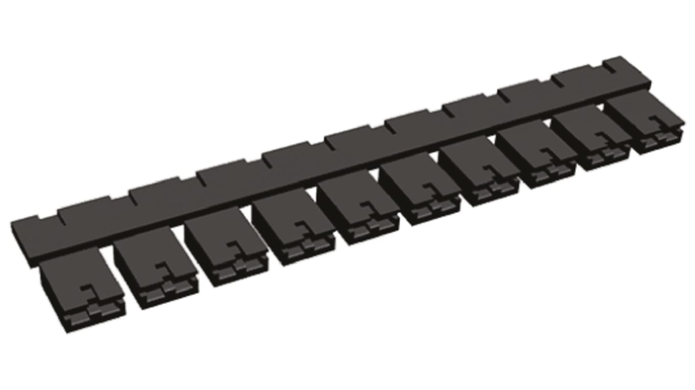 Derivador hembra TE Connectivity serie AMPMODU de 2 vías, paso 2.54mm, de color Negro