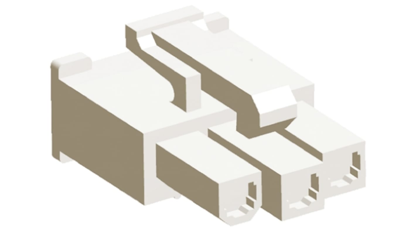 TE Connectivity, VAL-U-LOK Female Crimp Connector Housing, 4.2mm Pitch, 3 Way, 1 Row