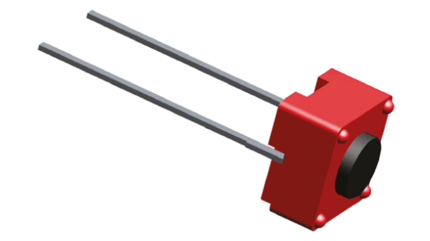 Black Tactile Switch, SPST 50 mA @ 24 V dc 0.7mm