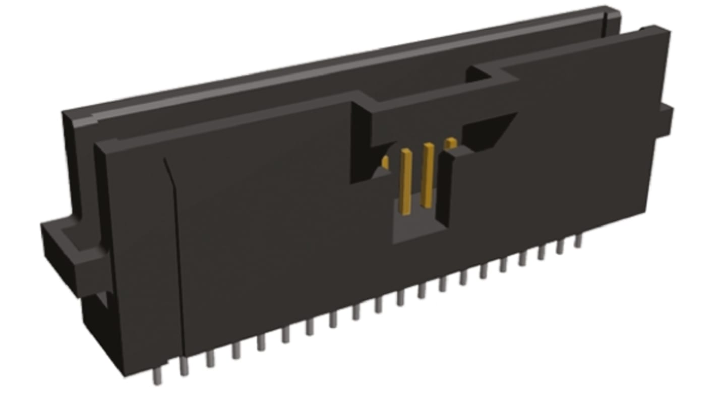 Conector macho para PCB TE Connectivity serie AMPMODU System 50 de 20 vías, 1 fila, paso 1.27mm, para soldar, Montaje