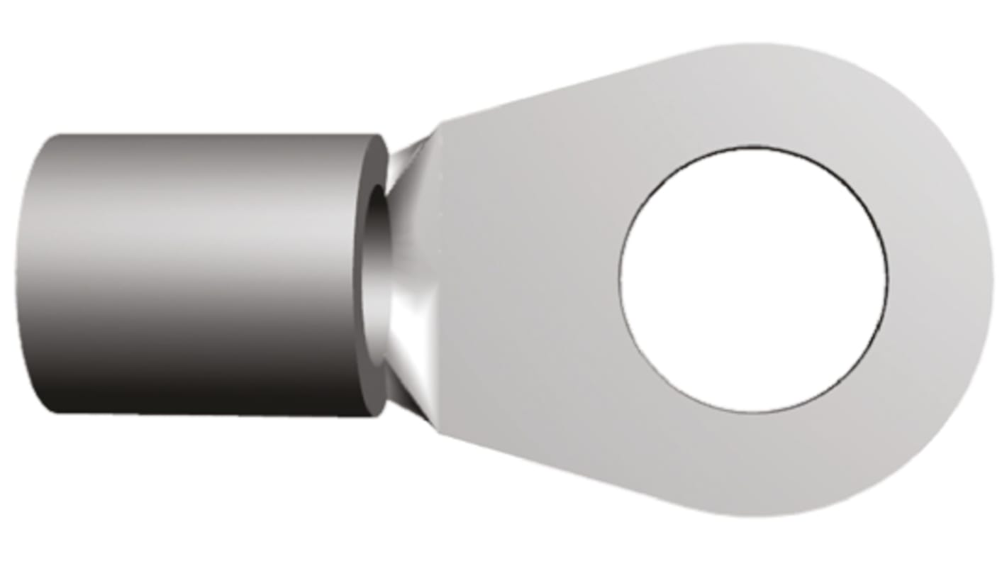 TE Connectivity, STRATO-THERM Uninsulated Ring Terminal, M6 (1/4) Stud Size, 6.6mm² to 10.5mm² Wire Size
