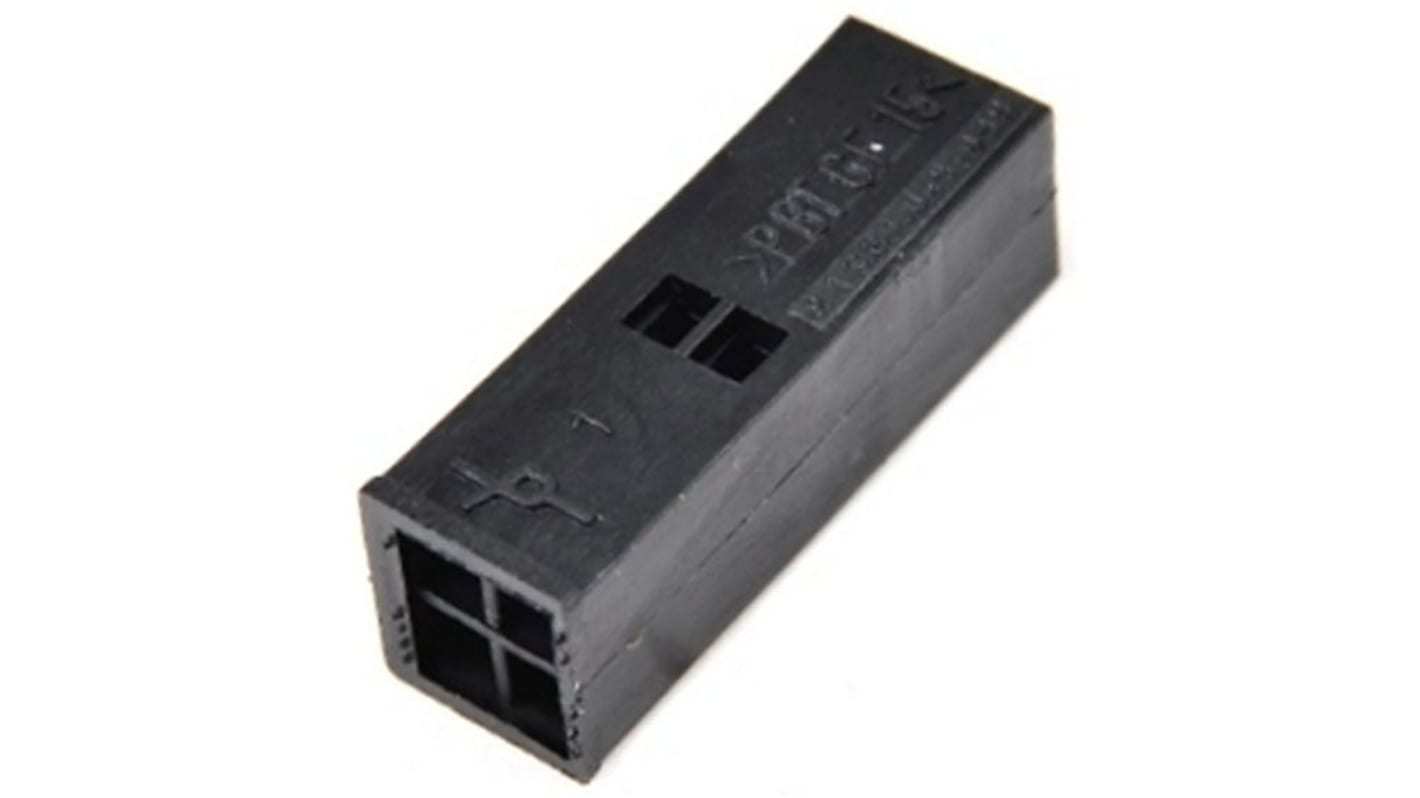 Boitier de connecteur Femelle, 4 contacts sur 2 rangs, pas 2.54mm, Droit, série AMPMODU