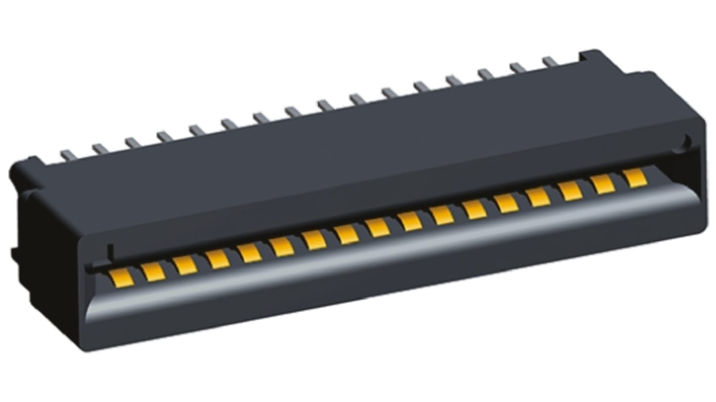 TE Connectivity 边缘连接器, 17针, 2.54mm节距, 焊接端接, 3A, 键控方式, Standard Edge II系列