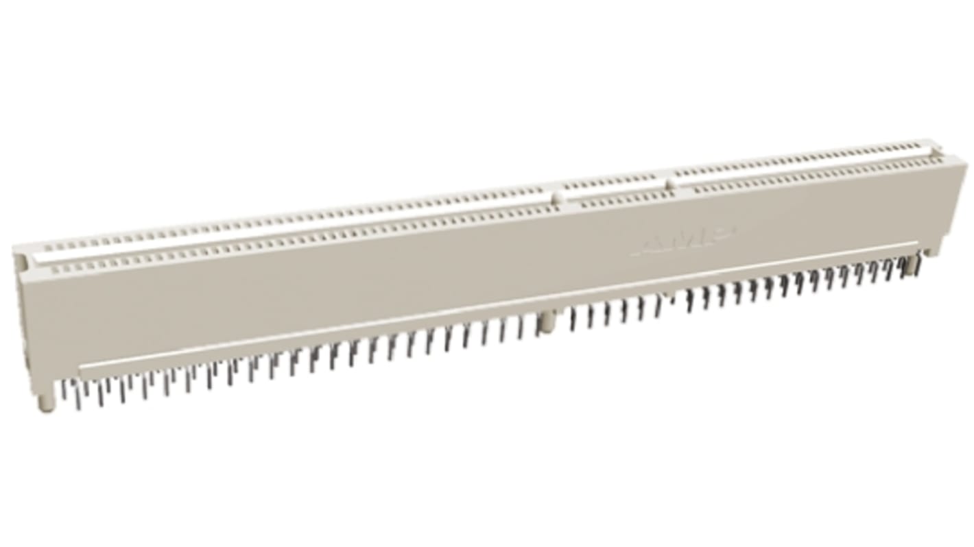 TE Connectivity Female Edge Connector, PCB Mount, 184-Contacts, 1.27mm Pitch, 2-Row, Solder Termination