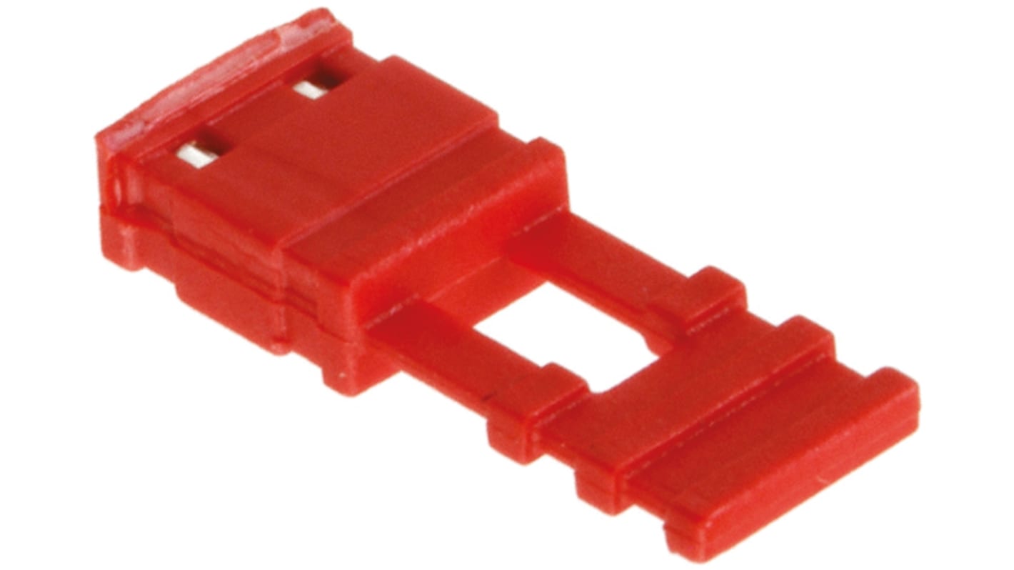 HARWIN Jumper Female Straight Red Closed Top, Handle Pull 2 Way 1 Row 2.54mm Pitch
