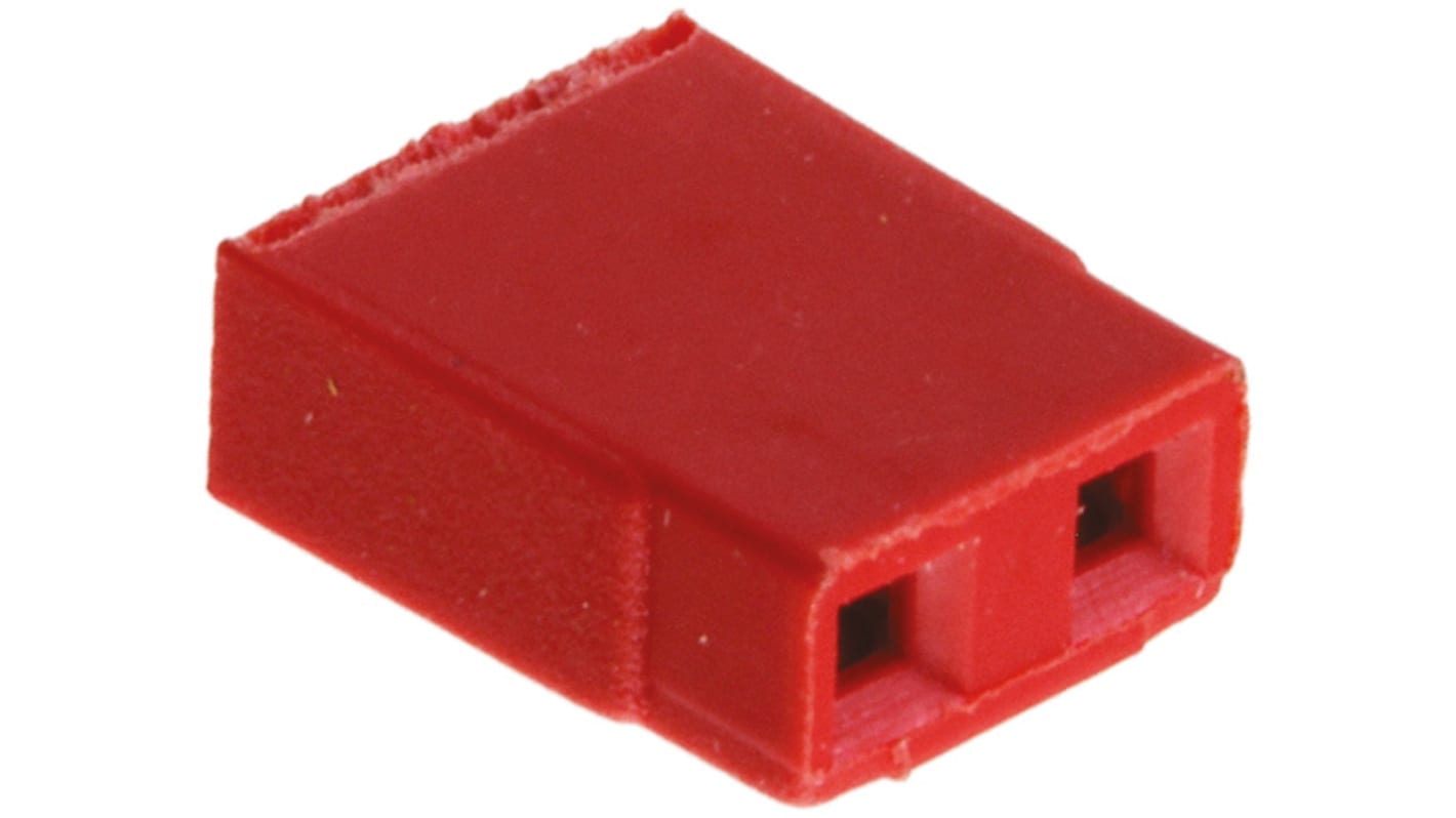 HARWIN Jumper Female Straight Red Open Top 2 Way 1 Row 2.54mm Pitch