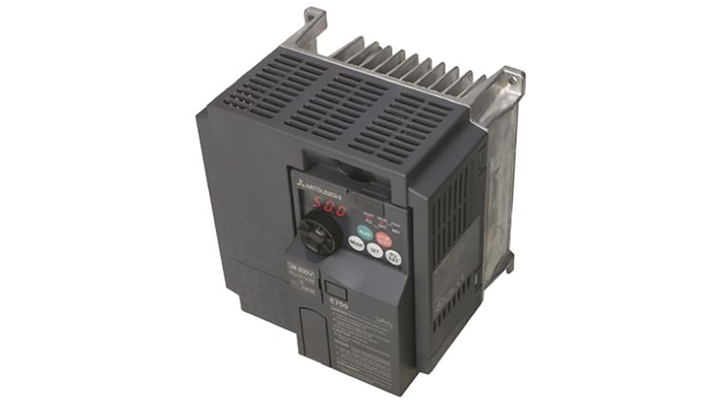 Mitsubishi Inverter Drive, 2.2 kW, 3 Phase, 400 V ac, 6 A, FR-E740 Series