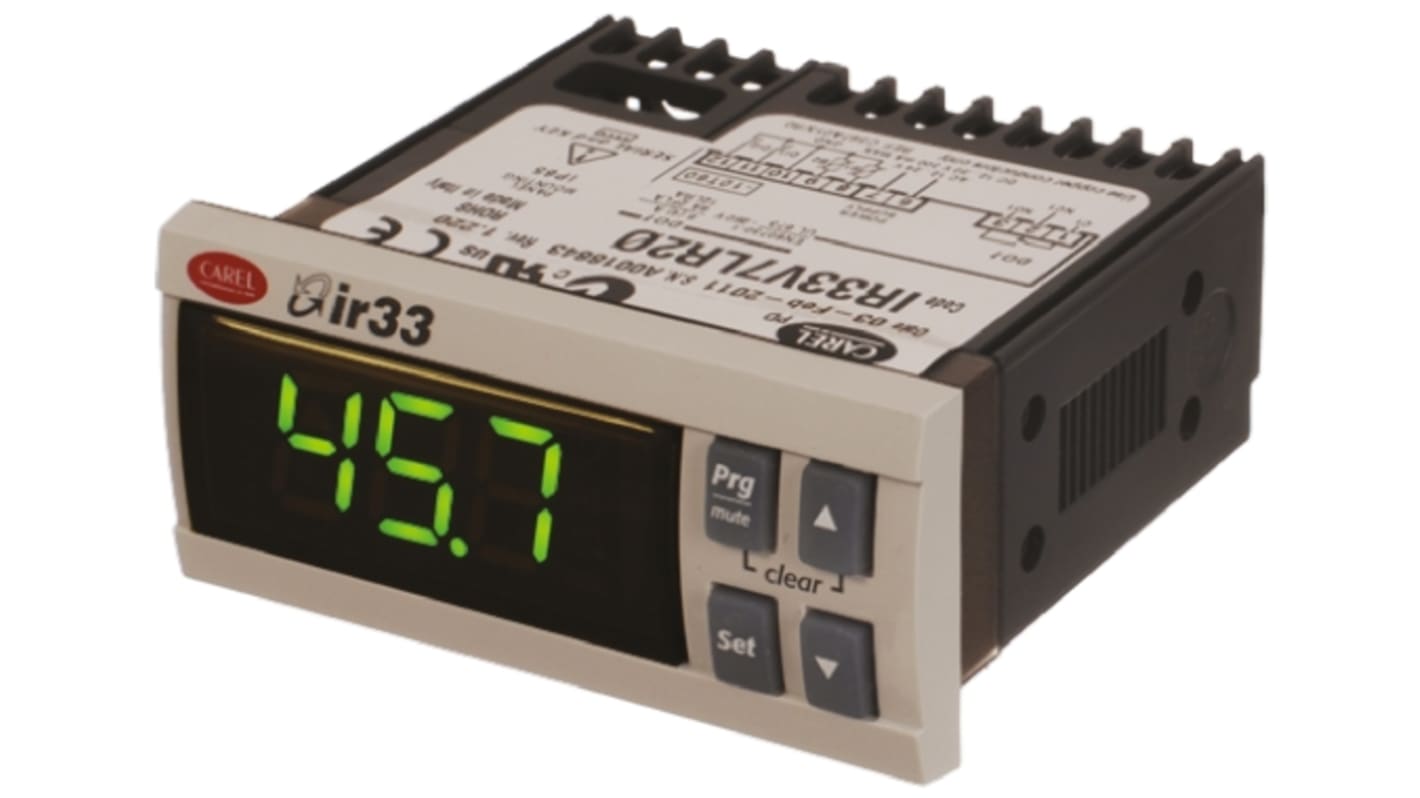 Rs-Online Termoregolatori PID Carel IR33 115 → 230 V c.a. 76.2 x 34.2mm 4 uscite Relè