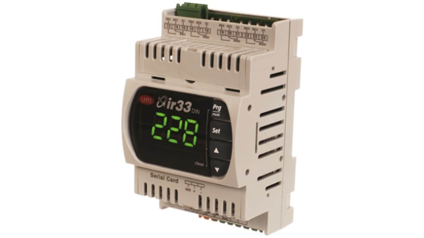 Carel DN33 PID Temperature Controller, 144 x 70mm, 4 Output SSR, 12 → 24 V ac, 12 → 30 V dc Supply Voltage