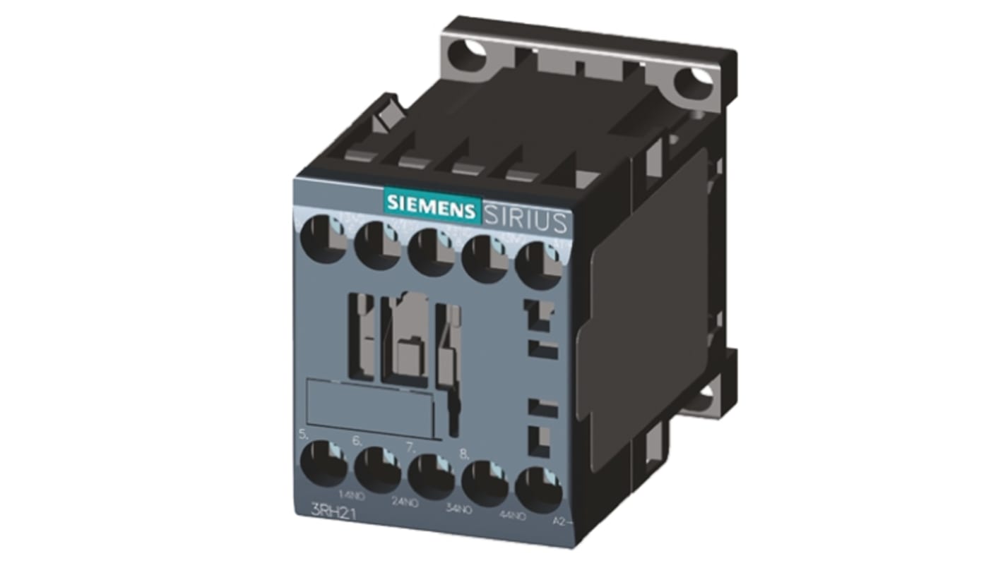 Siemens 3RH2 Series Contactor, 110 V ac Coil, 4-Pole, 10 A, 2NO + 2NC, 690 V ac