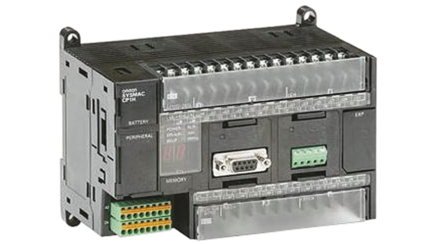 Controlador lógico Omron CP1H, 24 (dc) entradas tipo dc, 16 (transistor) salidas tipo Transistor, comunicación Ethernet