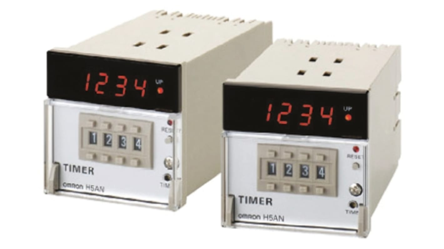 Omron H5AN Series Timer Relay, 100 → 240V ac, 1-Contact, 0.01 s → 9999h