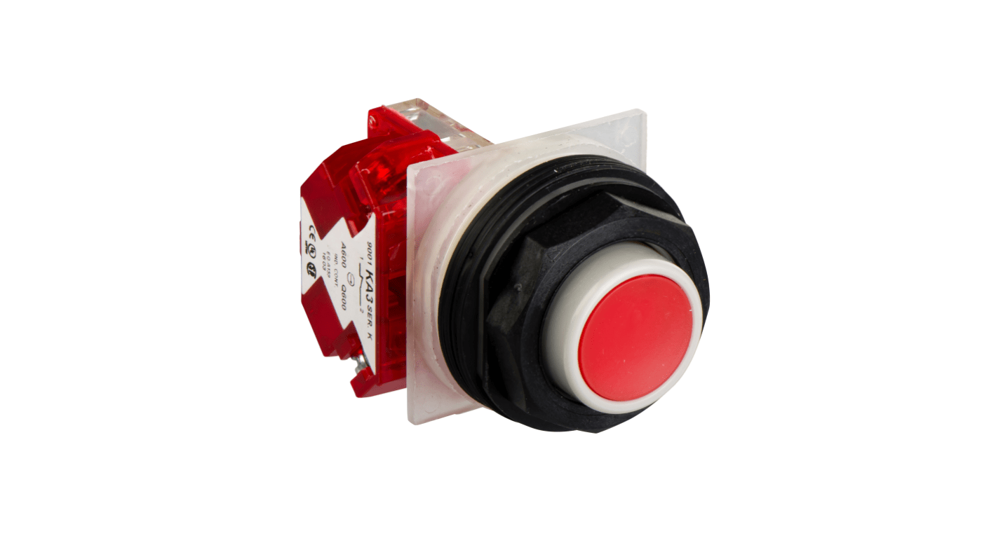 Schneider Electric Harmony 9001SK Series Push Button, Panel Mount, 30mm Cutout, SPST, IP66