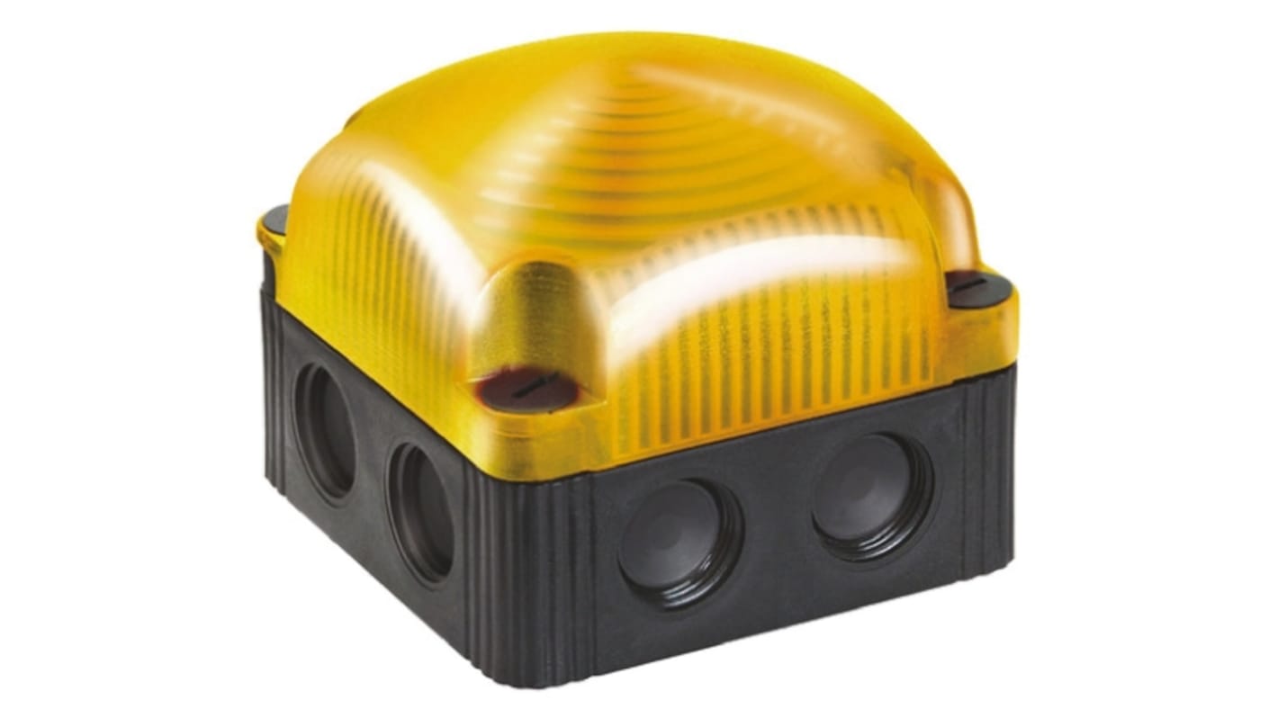 Werma BWM 853 Series Yellow Flashing Beacon, 115 → 230 V ac, Wall Mount, LED Bulb