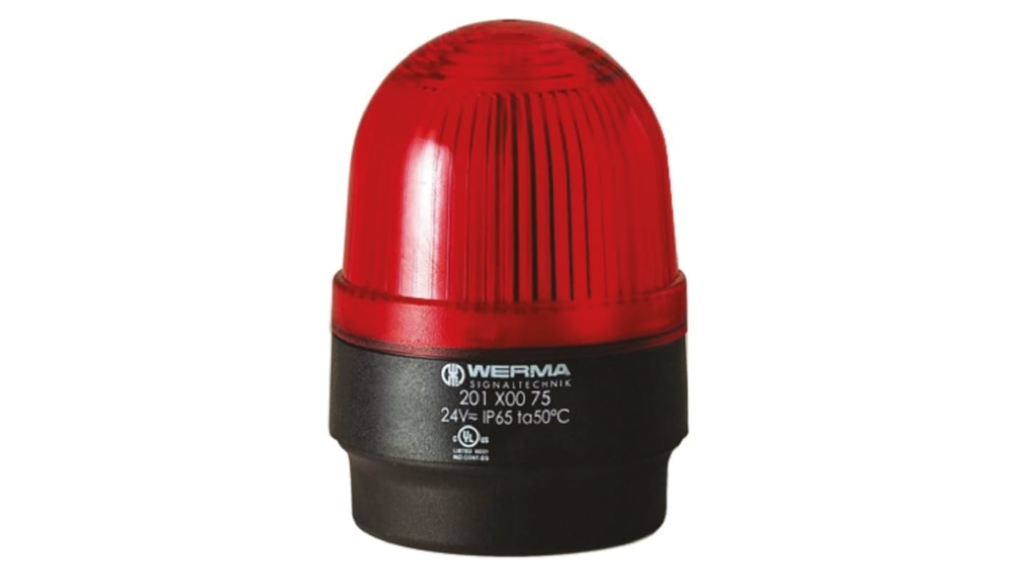Werma BM 202 Series Red Flashing Beacon, 230 V ac, Wall Mount, Xenon Bulb, IP65