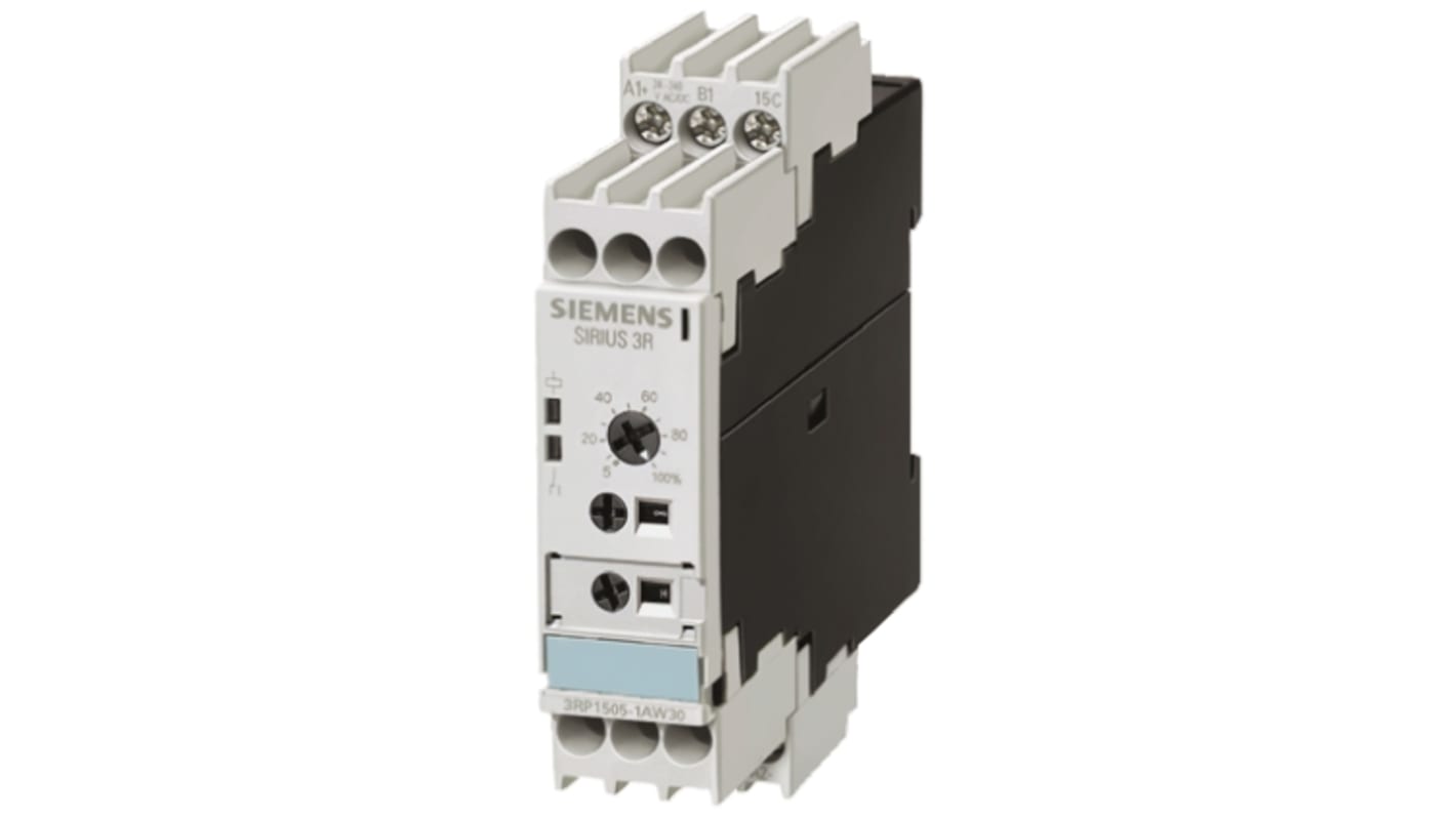 Siemens DIN Rail Mount Timer Relay, 24 → 240V, 2-Contact, 0.05 s → 100h, DPDT