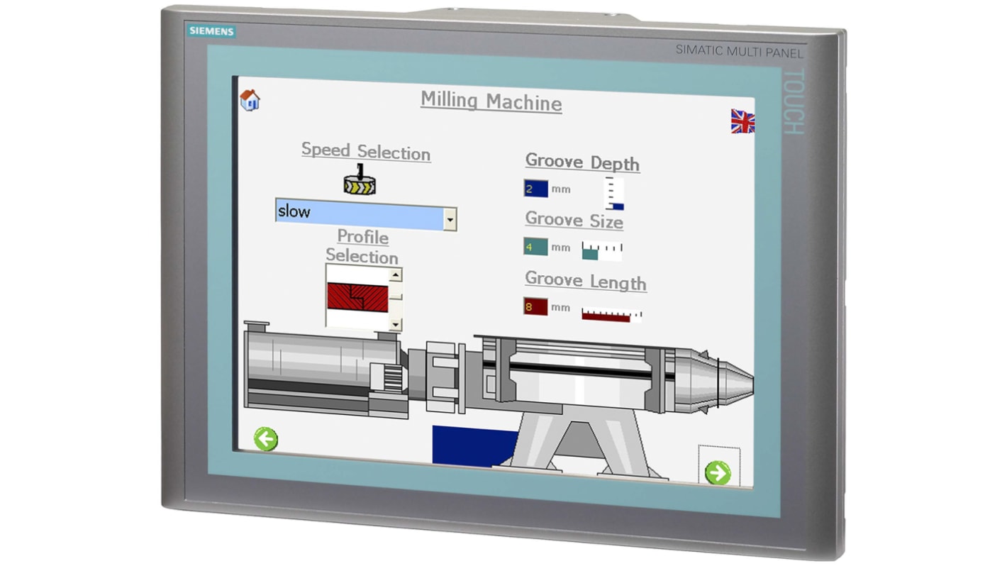 Siemens HMI触摸屏, MP 377 PRO系列, 15寸显示屏TFT