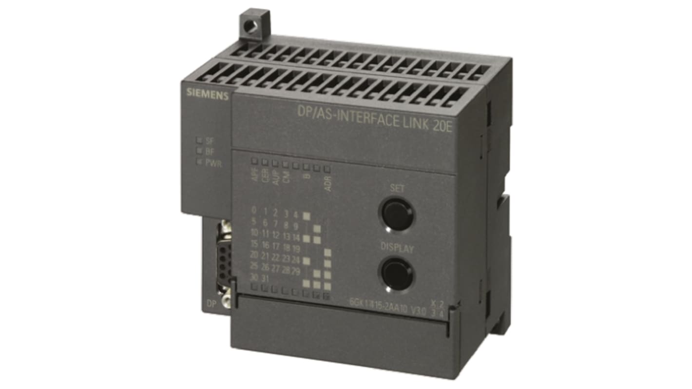 Siemens DP/AS-Interface Link 20E Series Communication Module for Use with SIMATIC NET, 24 V