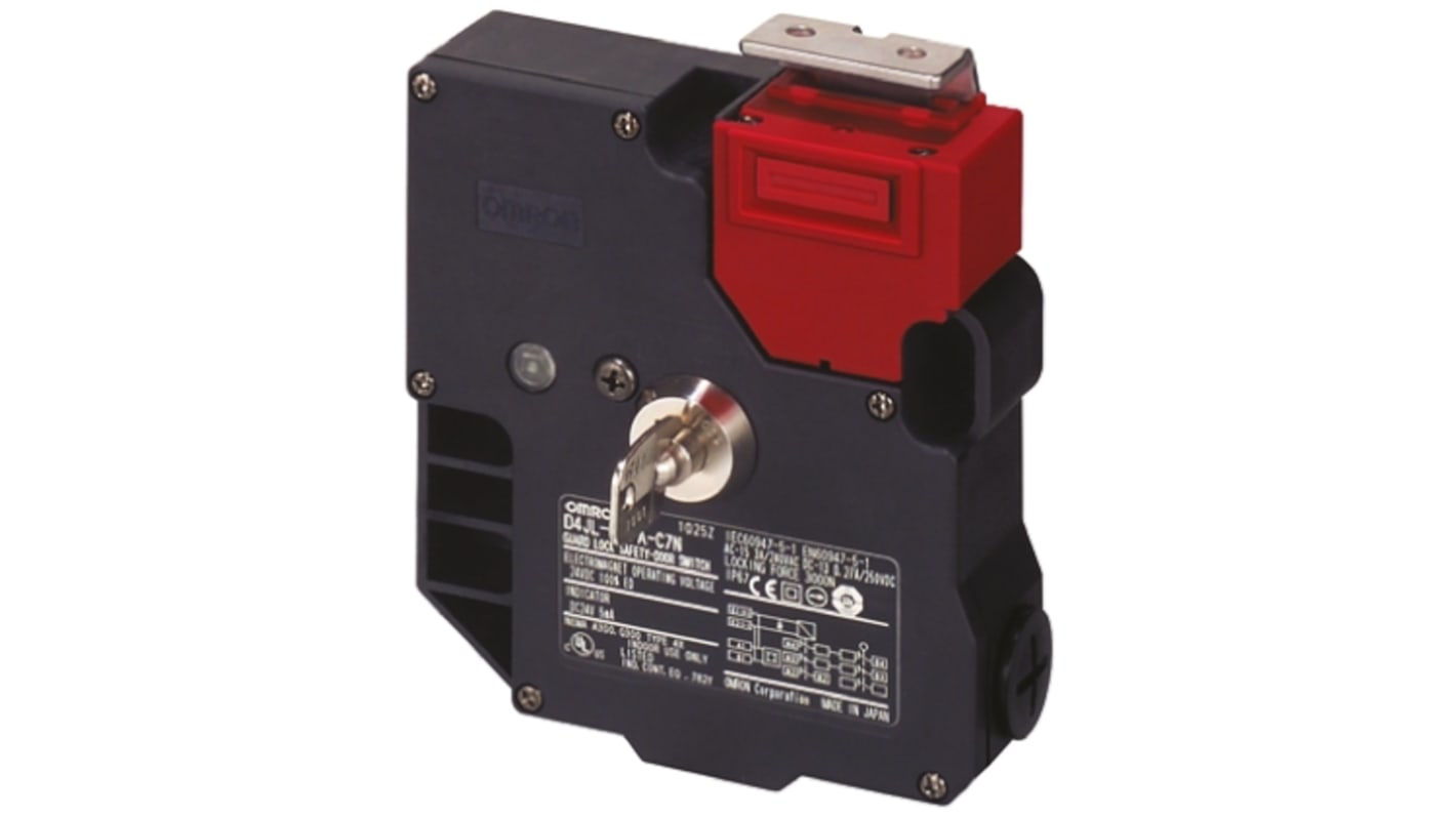 Omron D4JL Series Solenoid Interlock Switch, Power to Unlock, 24V dc