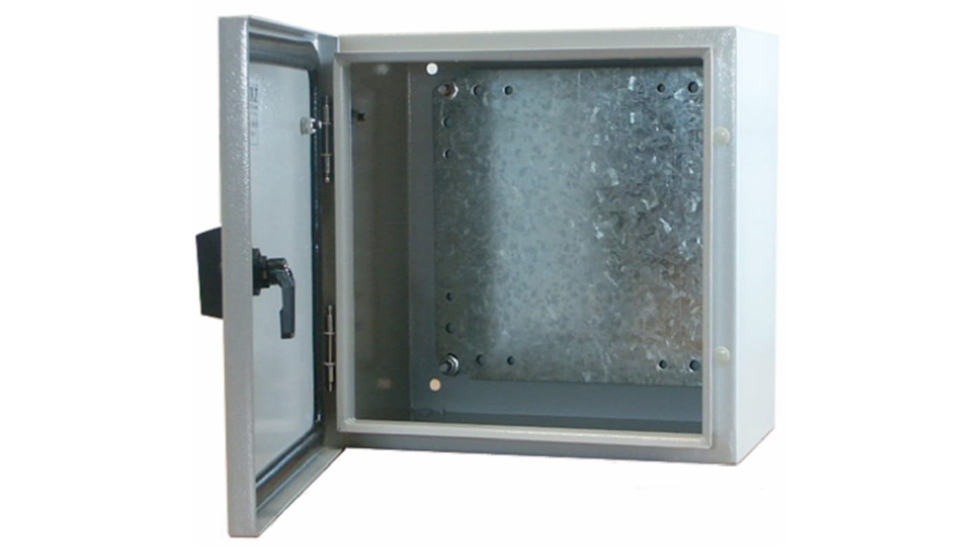 Caja de pared RS PRO de Acero Gris, con placa de montaje, 500 x 400 x 200mm, IP65