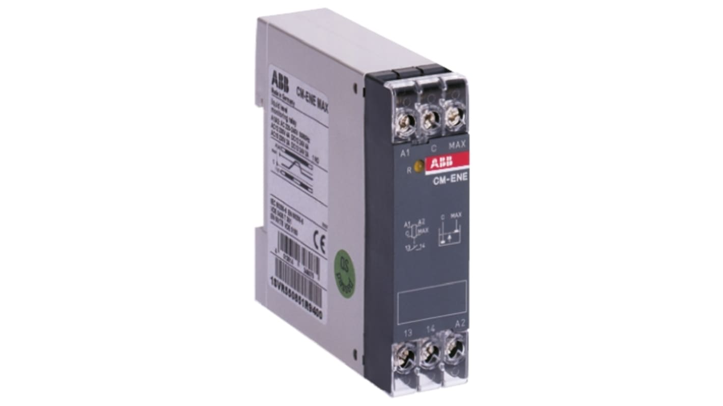 ABB Liquid Level Relay - DIN Rail, Screw Mount, Snap-On, 220 → 240 V ac