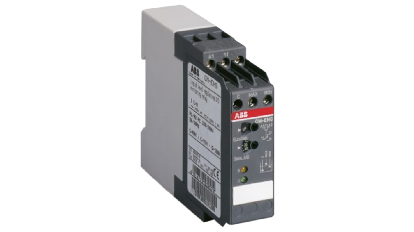 ABB Liquid Level Relay - DIN Rail Mount, Screw Mount, Snap-On, 24 V ac