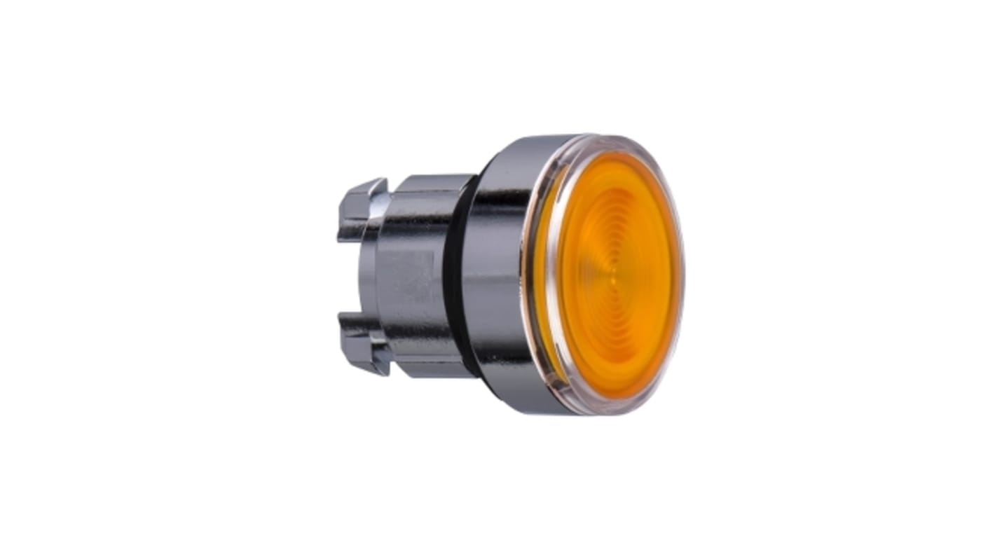 Schneider Electric Harmony XB4 Series Orange Illuminated Spring Return Push Button Head, 22mm Cutout, IP66, IP67, IP69K