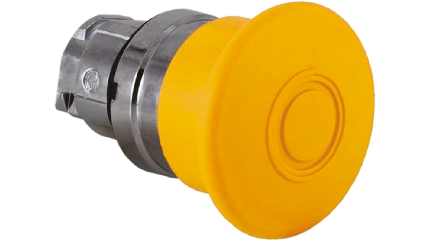 Schneider Electric Harmony XB4 Series Orange Illuminated Latching Push Button Head, 22mm Cutout, IP66, IP69K