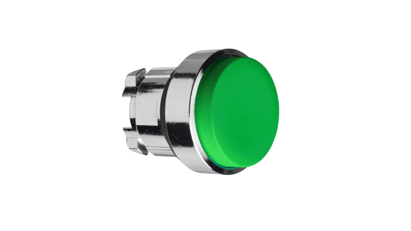 Schneider Electric Harmony XB4 Series Green Maintained Push Button Head, 22mm Cutout, IP66, IP67, IP69K