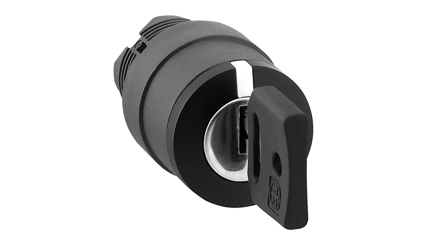 Schneider Electric Harmony XB5 3-position Key Switch Head, Spring Return to Centre, 22mm Cutout