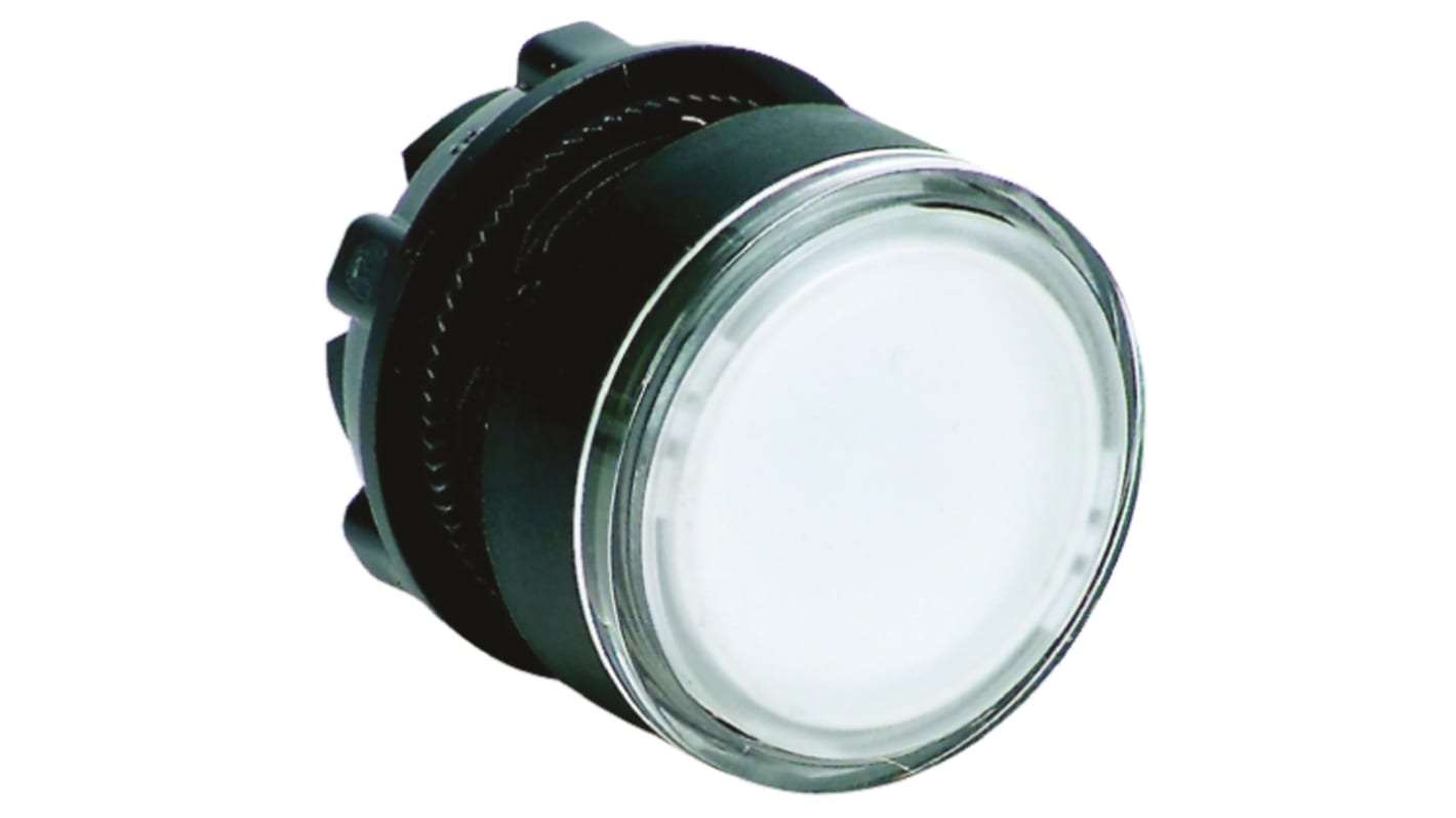 Schneider Electric Harmony XB5 Series White Maintained Push Button Head, 22mm Cutout, IP66, IP67, IP69K