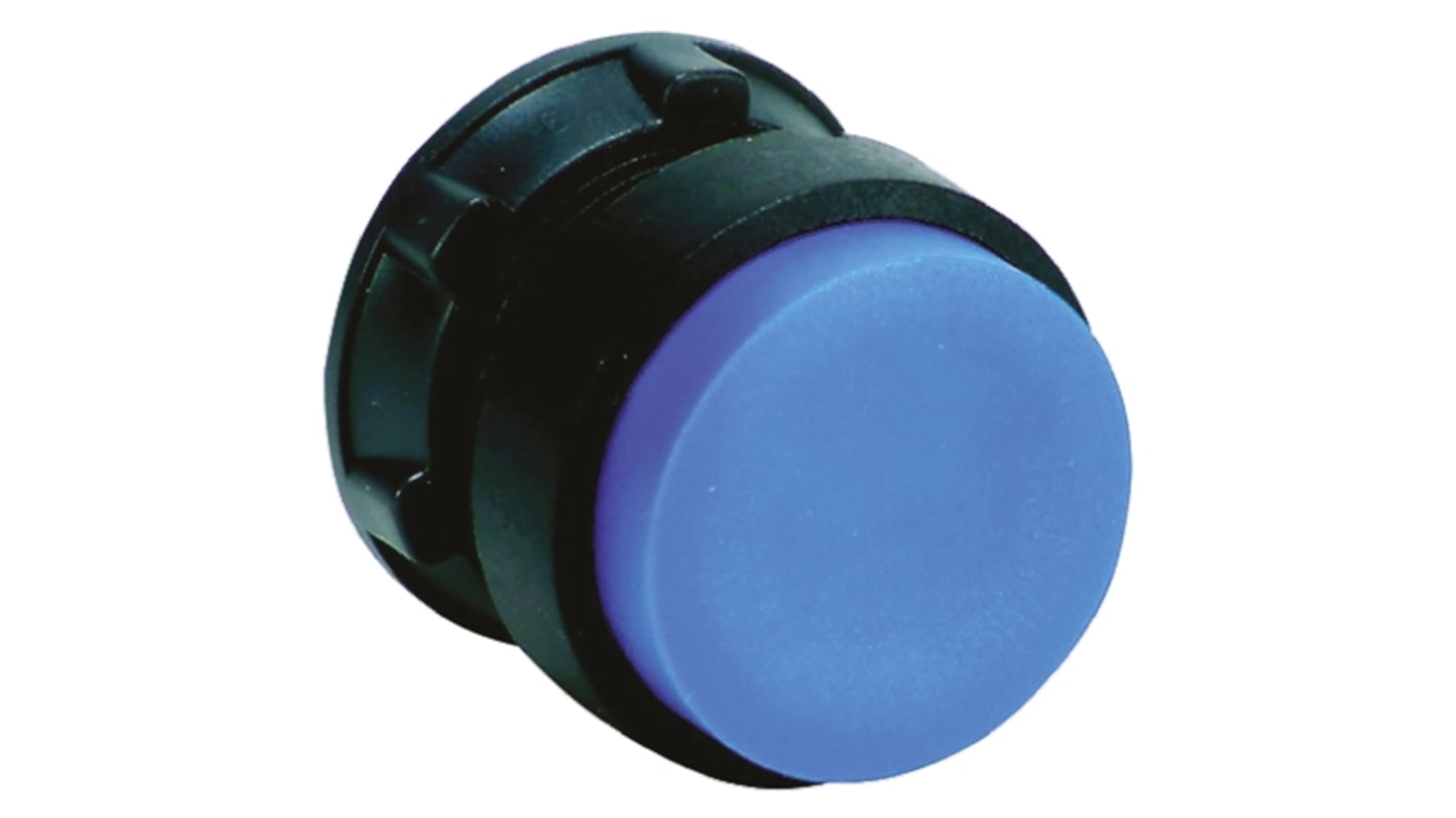 Schneider Electric 蓝色圆形按钮头, Φ22mm开孔, Φ28.5mm按钮, 弹簧复位, IP66, IP67, IP69K, Harmony XB5系列
