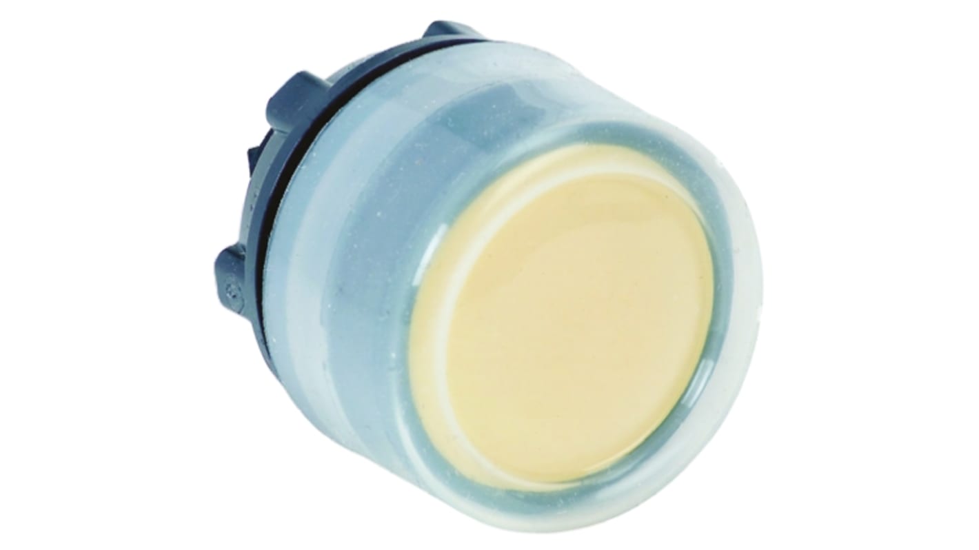 Schneider Electric Harmony XB5 Series Yellow Spring Return Push Button Head, 22mm Cutout, IP66, IP67