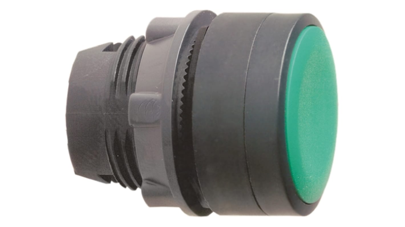 Schneider Electric Harmony XB5 Series Green Spring Return Push Button Head, 22mm Cutout, IP66, IP67, IP69K