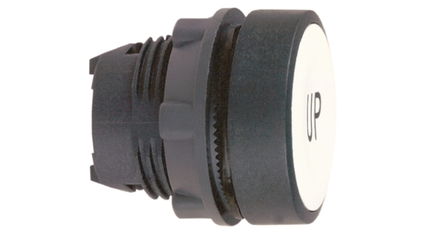 Schneider Electric Harmony XB5 Series White Spring Return Push Button Head, 22mm Cutout, IP66, IP67, IP69K