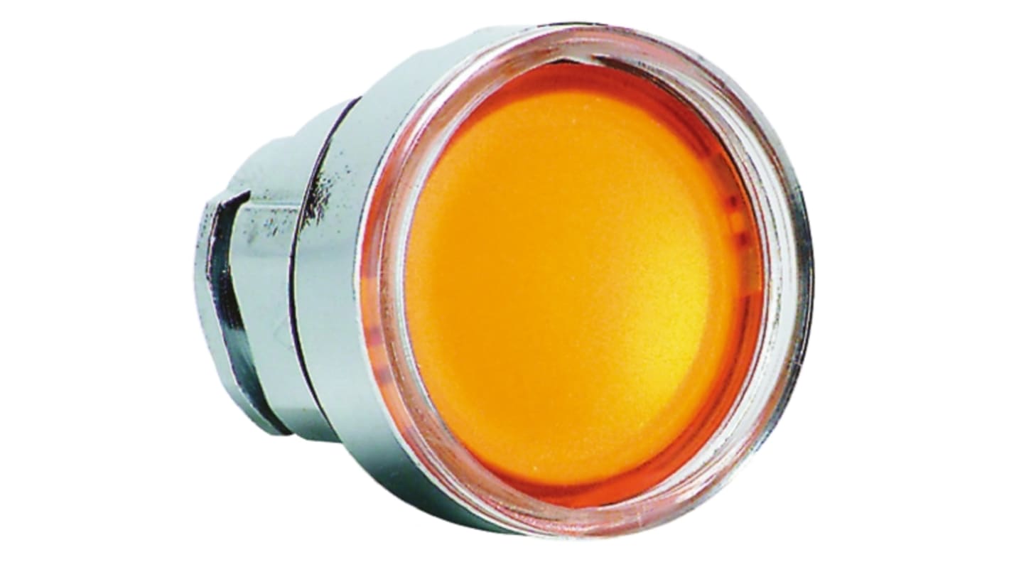 Schneider Electric Harmony XB4 Series Orange Illuminated Maintained Push Button Head, 22mm Cutout, IP66, IP67, IP69K