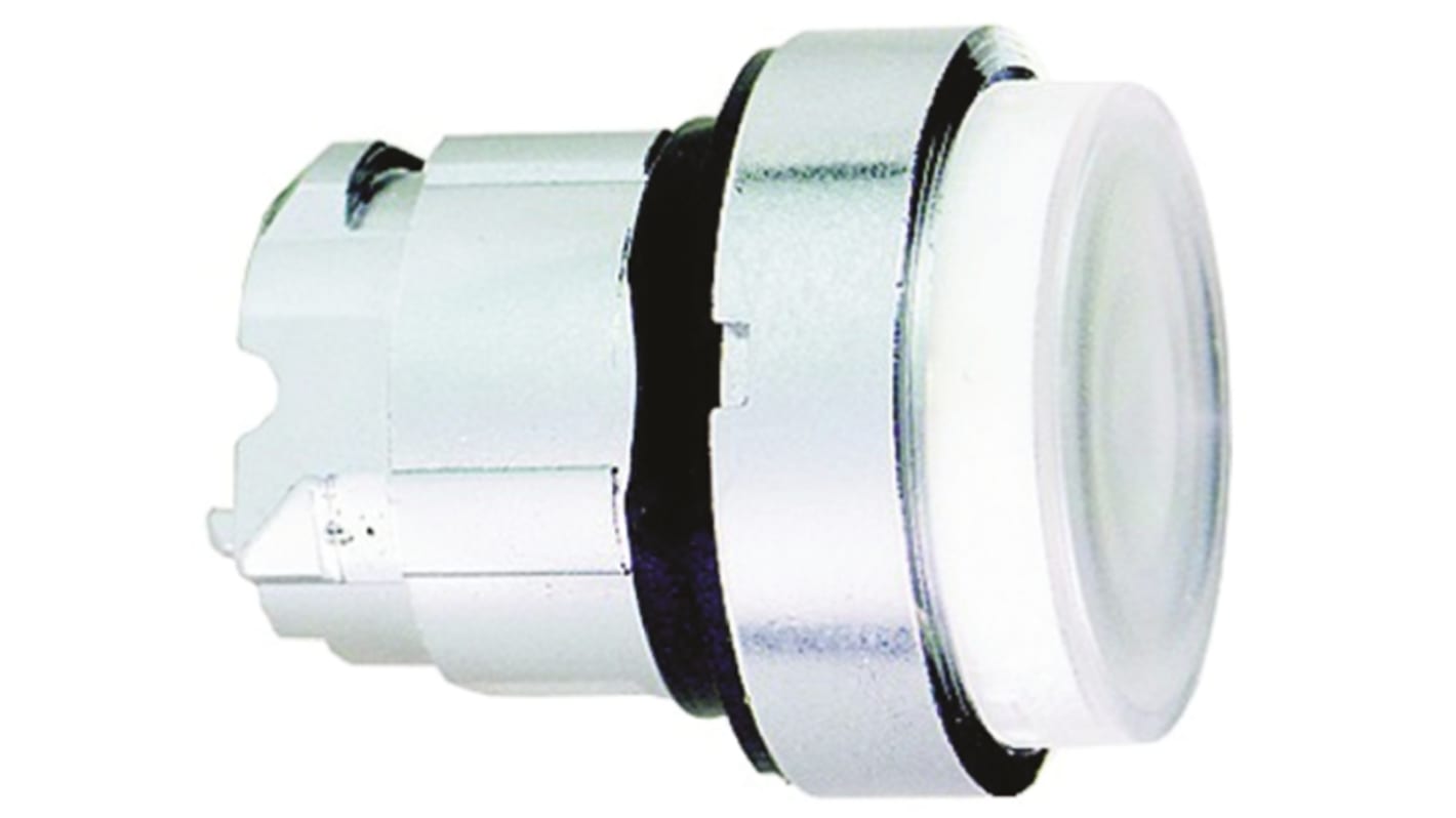 Schneider Electric Harmony XB4 Series White Illuminated Spring Return Push Button Head, 22mm Cutout, IP66, IP69K