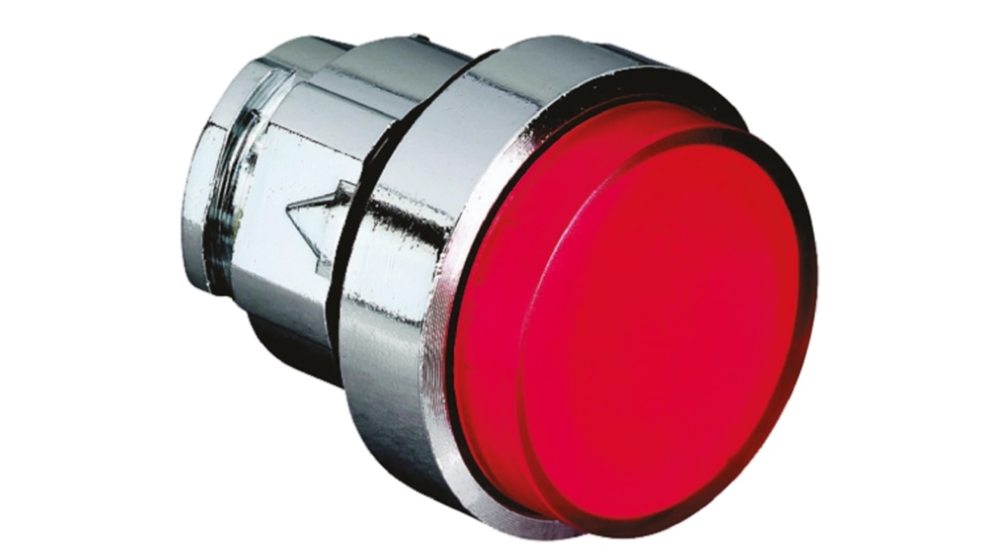 Schneider Electric Harmony XB4 Series Red Illuminated Spring Return Push Button Head, 22mm Cutout, IP66, IP69K