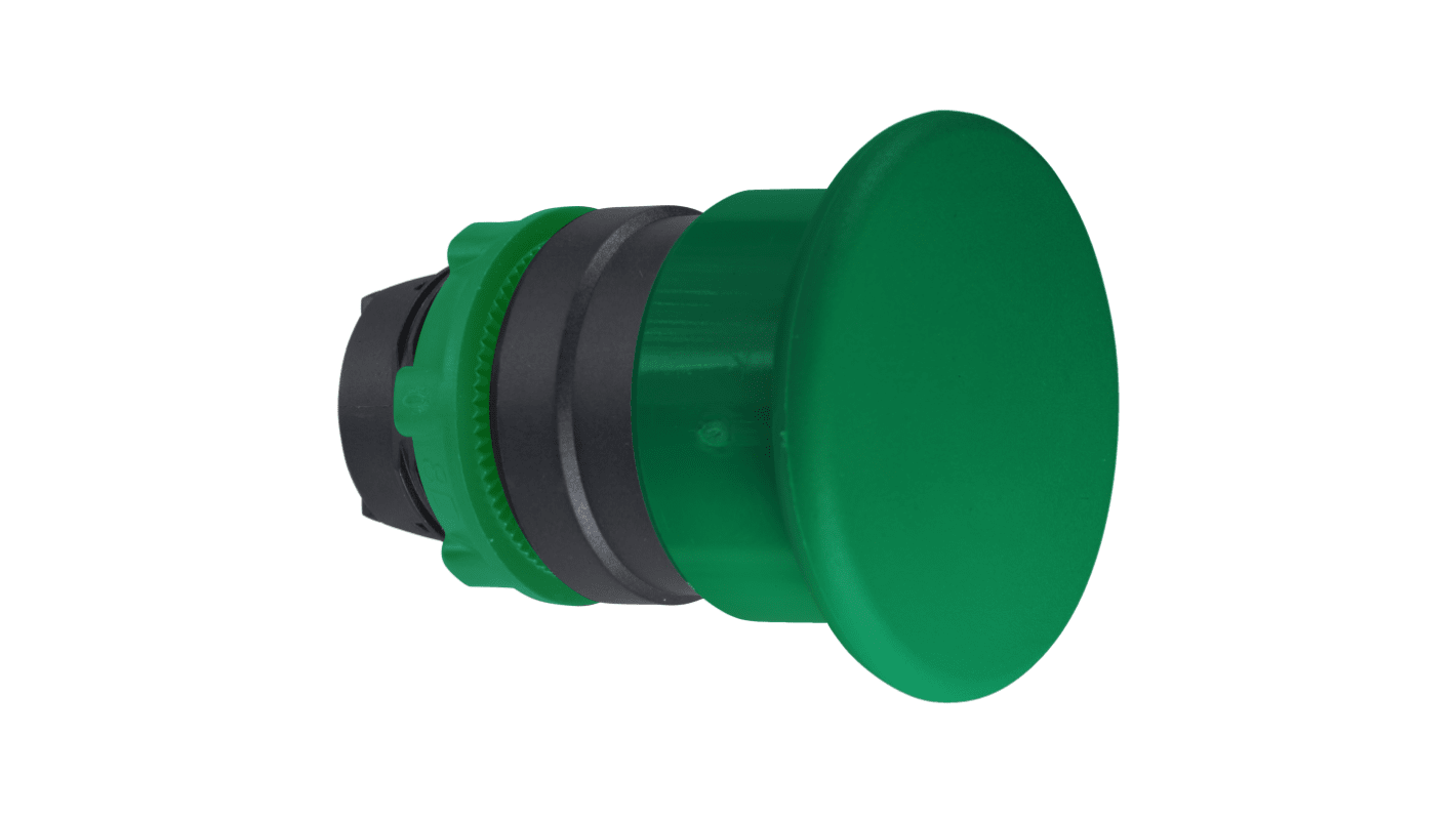 Schneider Electric Harmony XB5 Series Green Spring Return Push Button Head, 22mm Cutout, IP66, IP69K