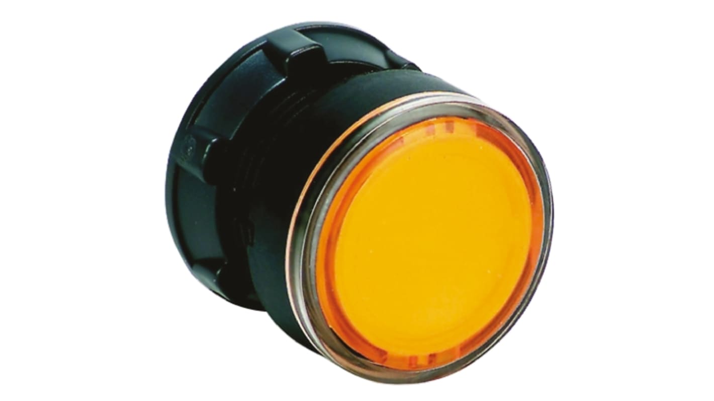 Schneider Electric Harmony XB5 Series Orange Illuminated Maintained Push Button Head, 22mm Cutout, IP66, IP67, IP69K