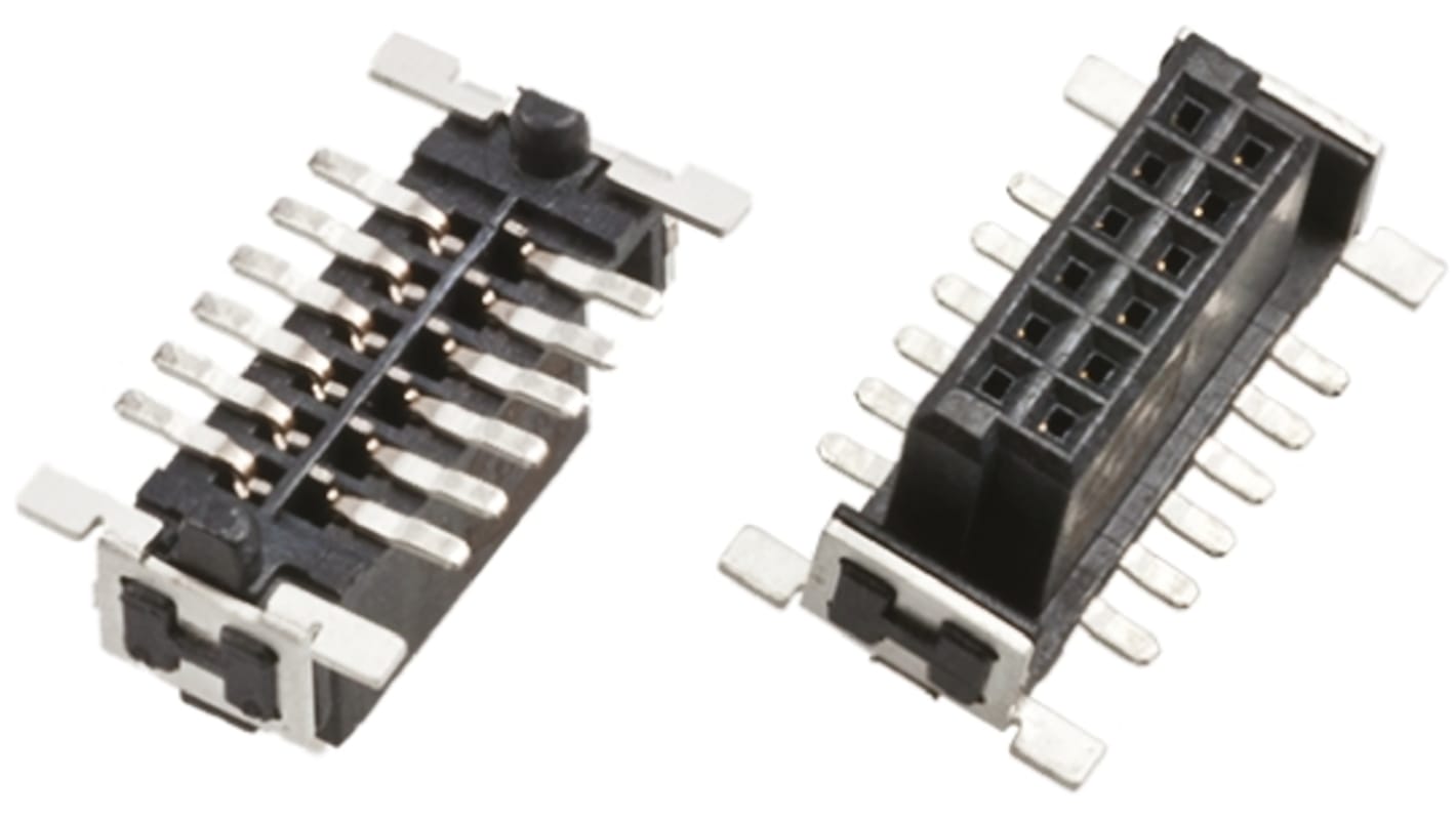 Gniazdo PCB 12 -pinowe 2 -rzędowe raster: 1.27mm typu płytka – płytka Proste SMD