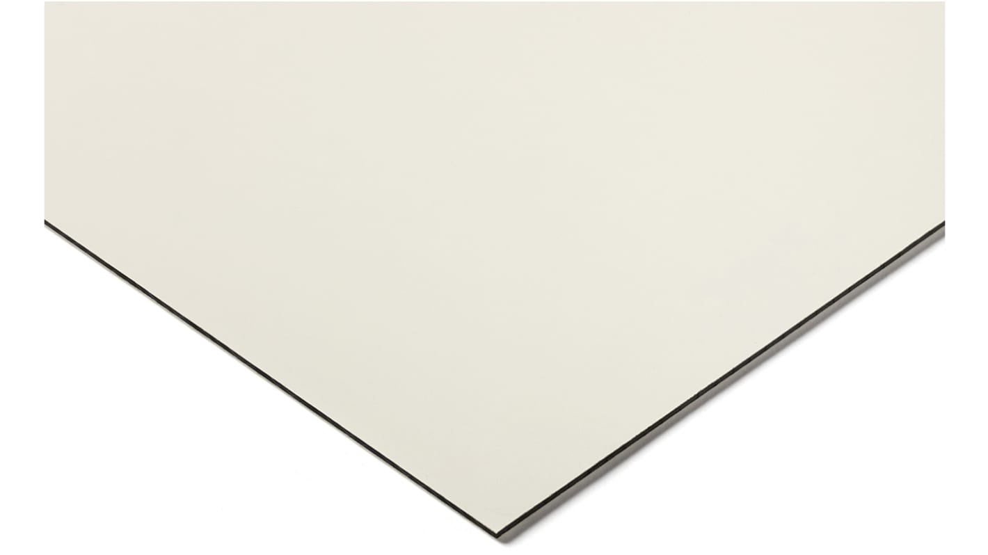 Lámina de plástico, Negro, Blanco, 1300mm x 500mm x 1.5mm