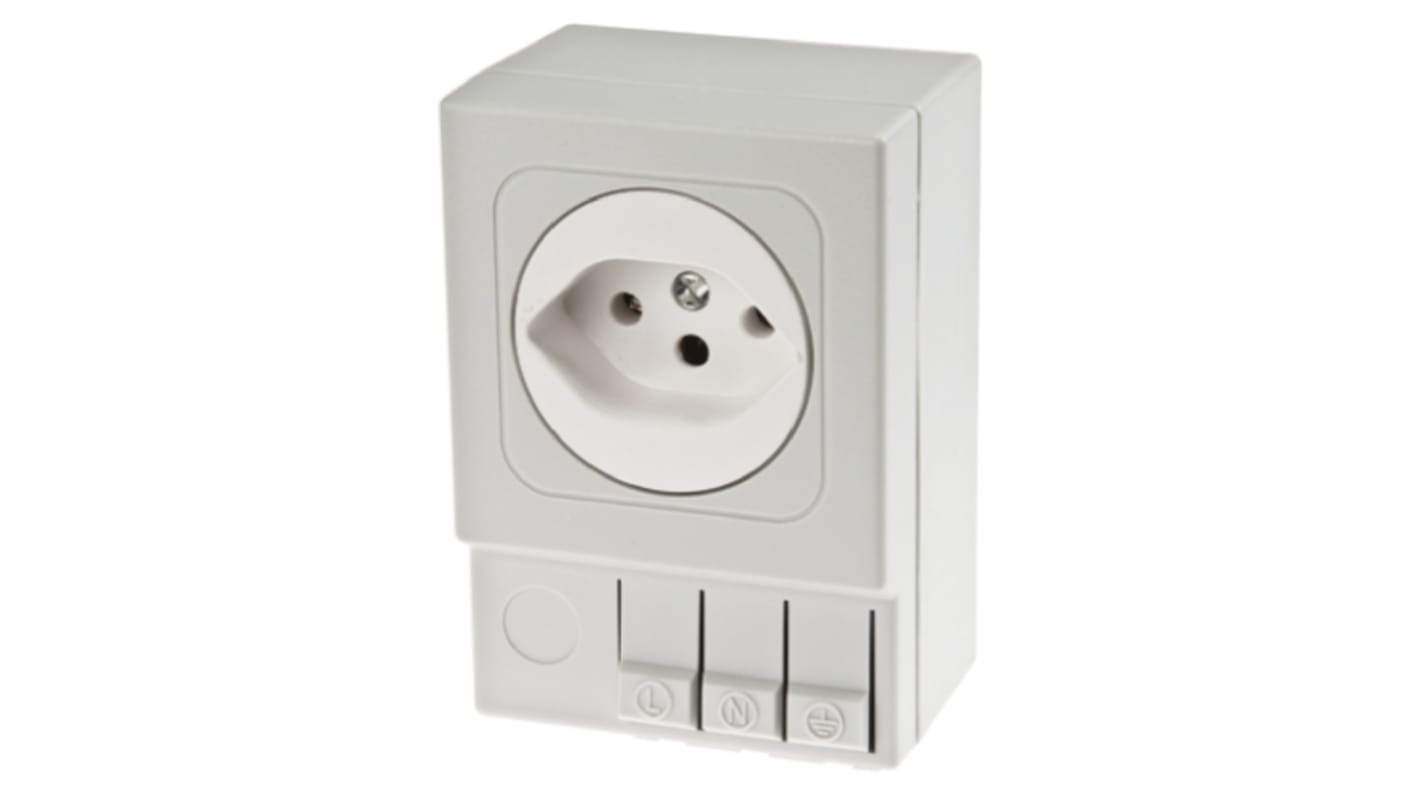 STEGO 插座, 1位, DIN导轨安装, 室内使用, 10A, 230 V, 浅灰色, SD035系列