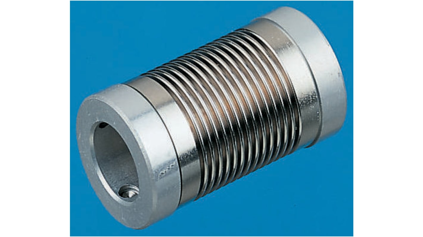 Huco Bellows Coupling, 25mm Outside Diameter, 12mm Bore, 33mm Length Coupler