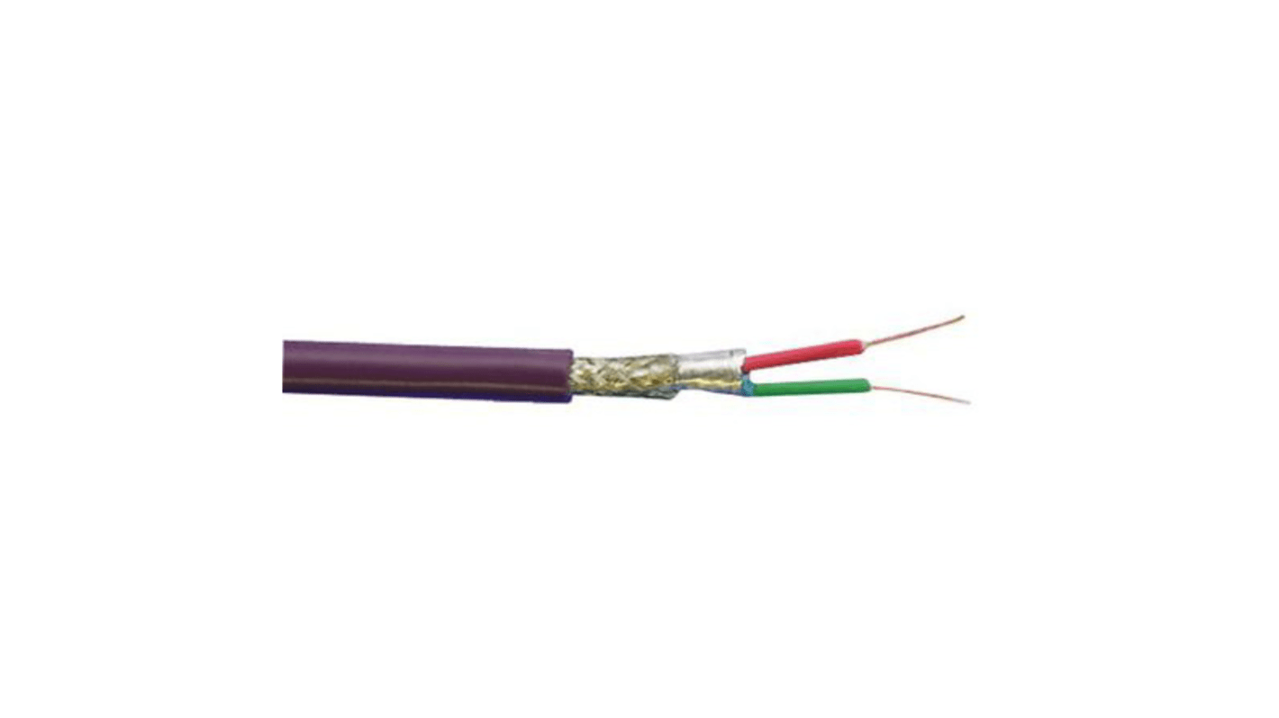 Alpha Wire Alpha Essentials Data & Bus Cable Datenkabel, 1-paarig 0,35 mm² Ø 8mm Folie und Geflecht Schirmung PVC