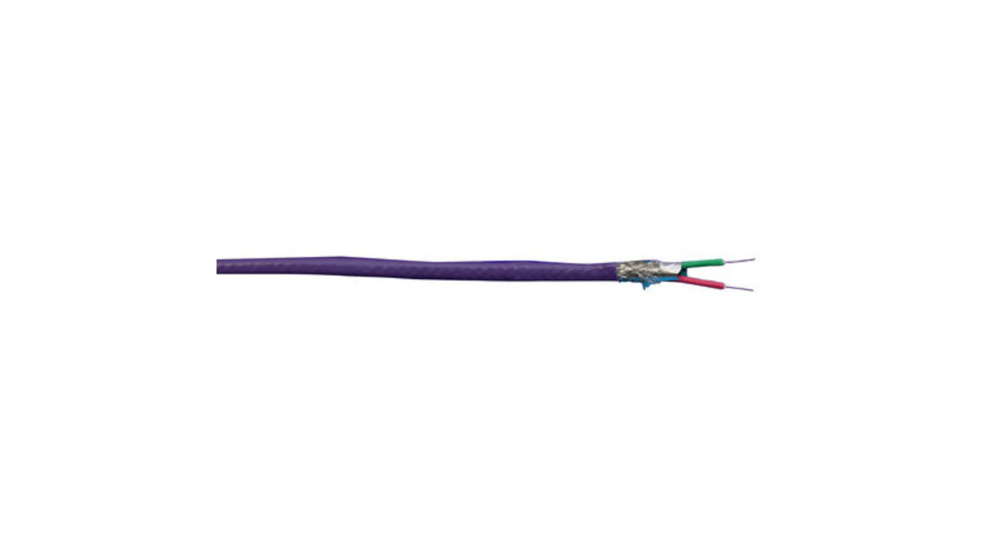 Alpha Wire Alpha Essentials Data & Bus Cable Series Data Cable, 1 Pairs, 2 Cores, 0.32 mm², Screened, 22 AWG, 305m,