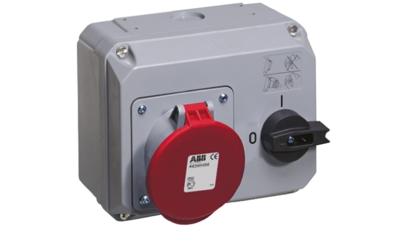 Interblocco industriale Amphenol Industrial Rosso IP44 femmina 3PN+E,63A,415 V Critical & Safe