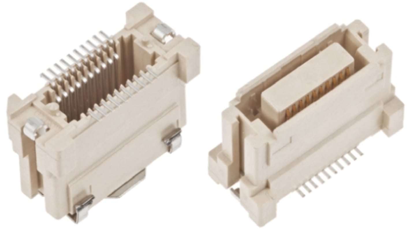 Gniazdo PCB 40 -pinowe 2 -rzędowe raster: 0.635mm typu płytka – płytka Proste SMD