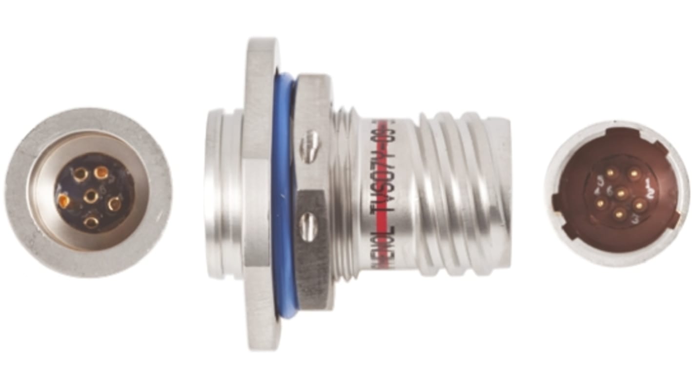 Amphenol Limited, TV 6 Way Panel Mount MIL Spec Circular Connector Receptacle, Pin Contacts,Shell Size 09, Screw